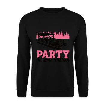 Ponton Queen -Bateau Ponton -Femmes - Sweat-shirt Unisexe - noir - Devant - Alina (178cm) & Michal (187cm)