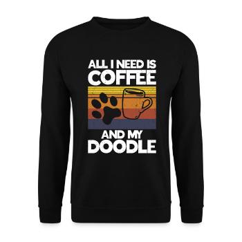 Golden Doodle Hundeliebhaber - Unisex Pullover - Schwarz - Vorne - Alina (178cm) & Michal (187cm)