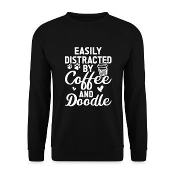 Golden Doodle Hundeliebhaber - Unisex Pullover - Schwarz - Vorne - Alina (178cm) & Michal (187cm)
