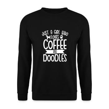 Golden Doodle Hundeliebhaber - Unisex Pullover - Schwarz - Vorne - Alina (178cm) & Michal (187cm)