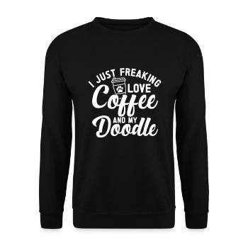 Golden Doodle Hundeliebhaber - Unisex Pullover - Schwarz - Vorne - Alina (178cm) & Michal (187cm)