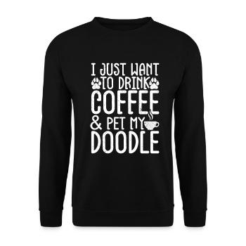 Golden Doodle Hundeliebhaber - Unisex Pullover - Schwarz - Vorne - Alina (178cm) & Michal (187cm)