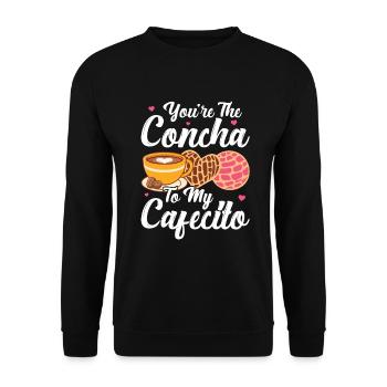 Pan dulce de Cafecito y Chisme Concha - Sweat-shirt Unisexe - noir - Devant - Alina (178cm) & Michal (187cm)