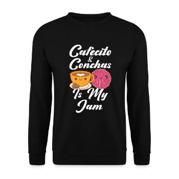 Pan dulce de Cafecito y Chisme Concha - Sweat-shirt Unisexe - noir - Devant - Alina (178cm) & Michal (187cm)