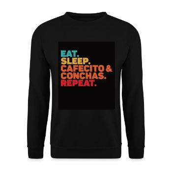 Pan dulce de Cafecito y Chisme Concha - Sweat-shirt Unisexe - noir - Devant - Alina (178cm) & Michal (187cm)