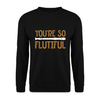 Flûte - Sweat-shirt Unisexe - noir - Devant - Alina (178cm) & Michal (187cm)
