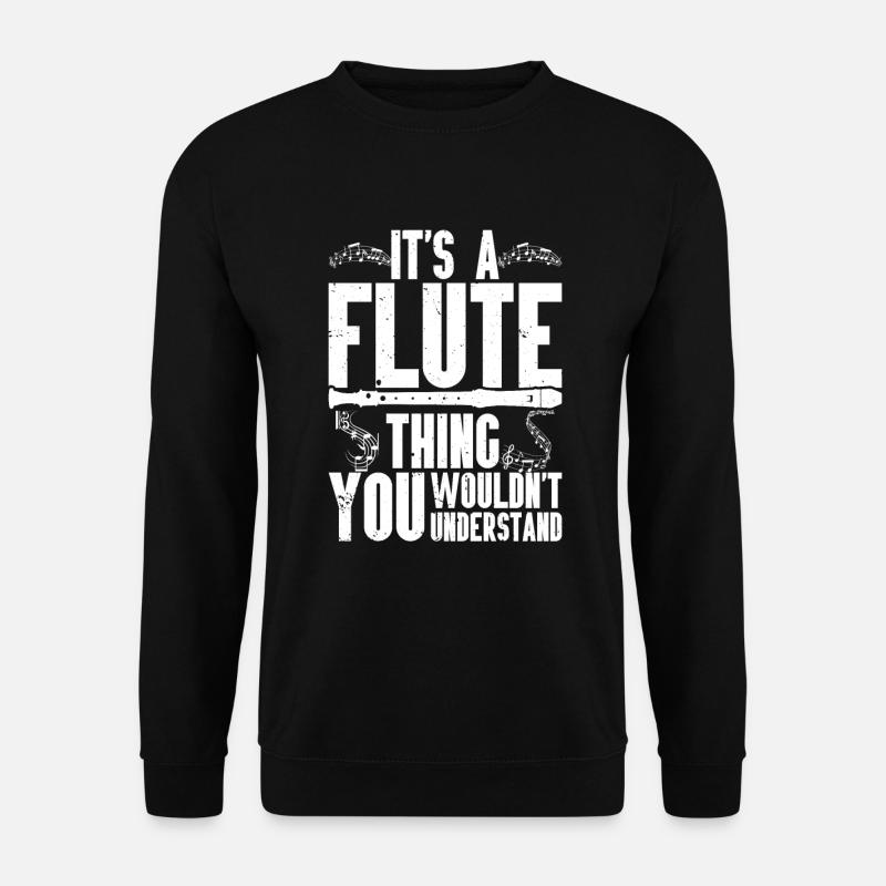 Flöte - Unisex Pullover - Schwarz