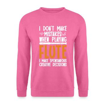 Flöte - Unisex Pullover - Pink - Vorne