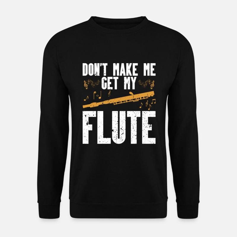 Flöte - Unisex Pullover - Schwarz