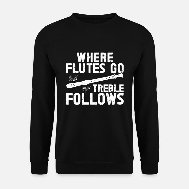 Flöte - Unisex Pullover - Schwarz
