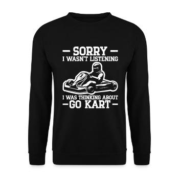 Faire du karting - Sweat-shirt Unisexe - noir - Devant - Alina (178cm) & Michal (187cm)