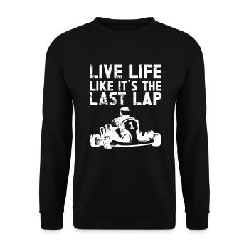 Faire du karting - Sweat-shirt Unisexe - noir - Devant - Alina (178cm) & Michal (187cm)