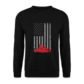 Faire du karting - Sweat-shirt Unisexe - noir - Devant - Alina (178cm) & Michal (187cm)