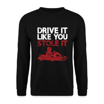 Geh Kart - Unisex Pullover - Schwarz - Vorne - Alina (178cm) & Michal (187cm)