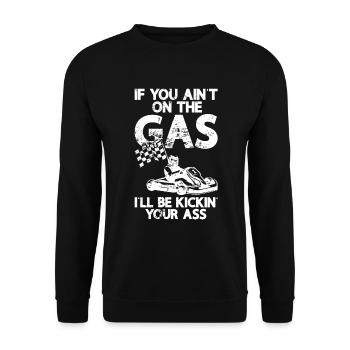 Faire du karting - Sweat-shirt Unisexe - noir - Devant - Alina (178cm) & Michal (187cm)
