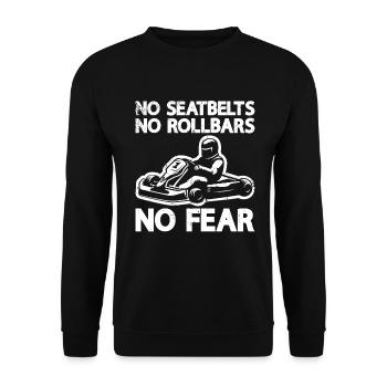 Faire du karting - Sweat-shirt Unisexe - noir - Devant - Alina (178cm) & Michal (187cm)