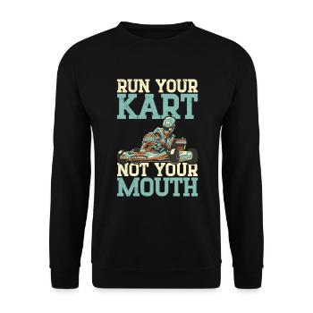 Faire du karting - Sweat-shirt Unisexe - noir - Devant - Alina (178cm) & Michal (187cm)
