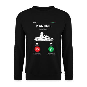 Faire du karting - Sweat-shirt Unisexe - noir - Devant - Alina (178cm) & Michal (187cm)