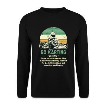 Faire du karting - Sweat-shirt Unisexe - noir - Devant - Alina (178cm) & Michal (187cm)