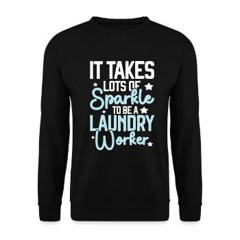 Wash workers - Unisex Sweatshirt - black - Front - Alina (178cm) & Michal (187cm)