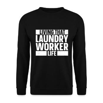 Travailleurs de lavage - Sweat-shirt Unisexe - noir - Devant - Alina (178cm) & Michal (187cm)
