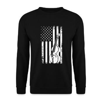 Cello -Musical instrument - Unisex Sweatshirt - black - Front - Alina (178cm) & Michal (187cm)