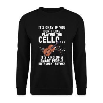 Cello -Musical instrument - Unisex Sweatshirt - black - Front - Alina (178cm) & Michal (187cm)