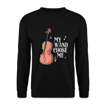 Cello -Musical instrument - Unisex Sweatshirt - black - Front - Alina (178cm) & Michal (187cm)