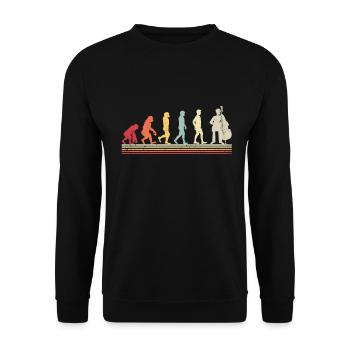 Cello -Musical instrument - Unisex Sweatshirt - black - Front - Alina (178cm) & Michal (187cm)