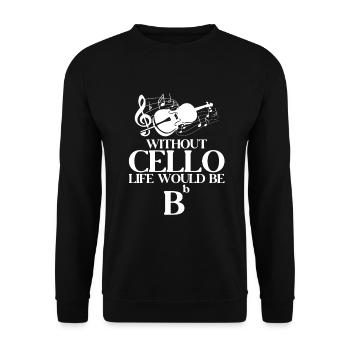 Cello -Musical instrument - Unisex Sweatshirt - black - Front - Alina (178cm) & Michal (187cm)