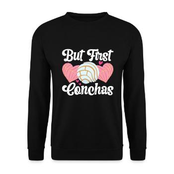 Conchas Pan dulce Latina Espagnol - Sweat-shirt Unisexe - noir - Devant - Alina (178cm) & Michal (187cm)