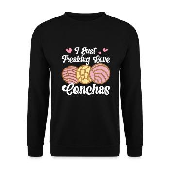 Conchas Pan dulce Latina Espagnol - Sweat-shirt Unisexe - noir - Devant - Alina (178cm) & Michal (187cm)
