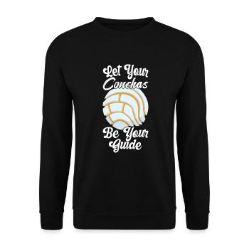 Conchas Pan dulce Latina Espagnol - Sweat-shirt Unisexe - noir - Devant - Alina (178cm) & Michal (187cm)