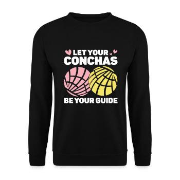 Conchas Pan Dulce Latina Espagnol - Sweat-shirt Unisexe - noir - Devant - Alina (178cm) & Michal (187cm)
