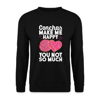 Conchas Pan Dulce Latina Espagnol - Sweat-shirt Unisexe - noir - Devant - Alina (178cm) & Michal (187cm)