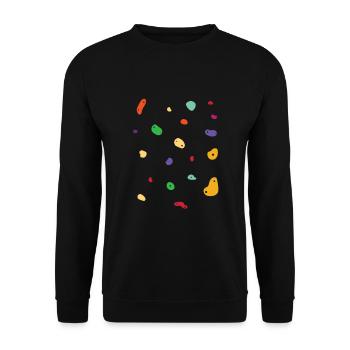 Wandklettern Boulderender Kletterfelswand - Unisex Pullover - Schwarz - Vorne - Alina (178cm) & Michal (187cm)