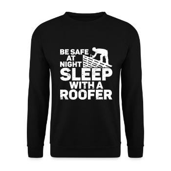 Couvreur - Réparation de toiture - Sweat-shirt Unisexe - noir - Devant - Alina (178cm) & Michal (187cm)