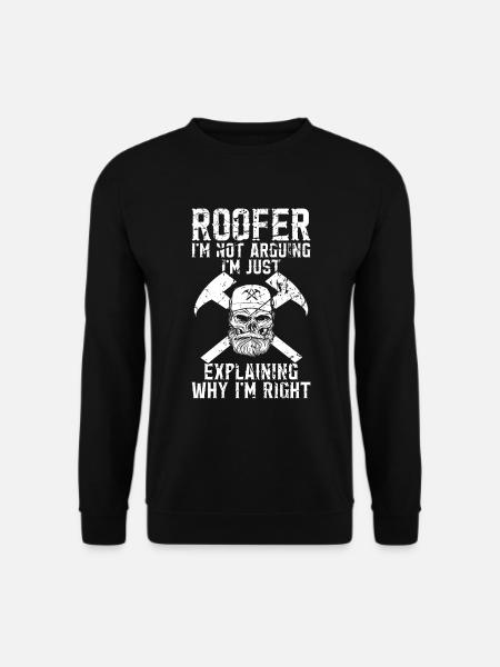 Dachdecker -Dachhäuser Reparaturen - Unisex Pullover - Schwarz