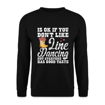 Line Dancing Cowboy Boots Western - Unisex Pullover - Schwarz - Vorne - Alina (178cm) & Michal (187cm)