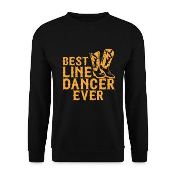 Line Dancing Cowboy Boots Western - Unisex Pullover - Schwarz - Vorne - Alina (178cm) & Michal (187cm)