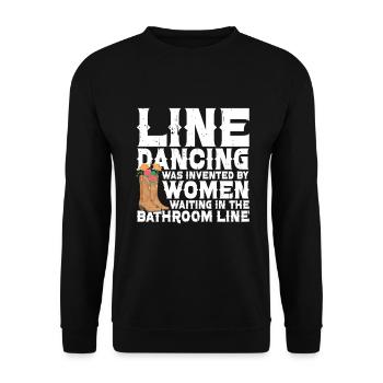 Line Dancing Cowboy Boots Western - Unisex Pullover - Schwarz - Vorne - Alina (178cm) & Michal (187cm)