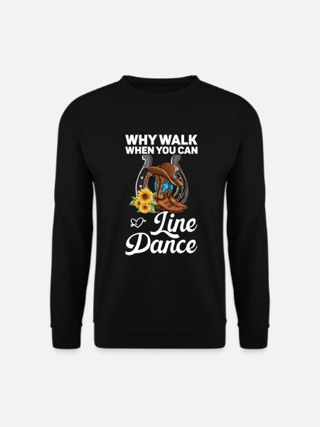 Line Dancing Cowboy Boots Western - Unisex Pullover - Schwarz