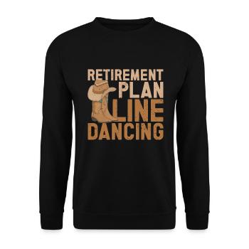 Line Dancing Cowboy Boots Western - Unisex Pullover - Schwarz - Vorne - Alina (178cm) & Michal (187cm)