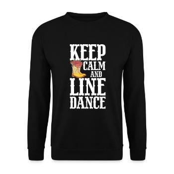 Line Dancing Cowboy Boots Western - Unisex Pullover - Schwarz - Vorne - Alina (178cm) & Michal (187cm)