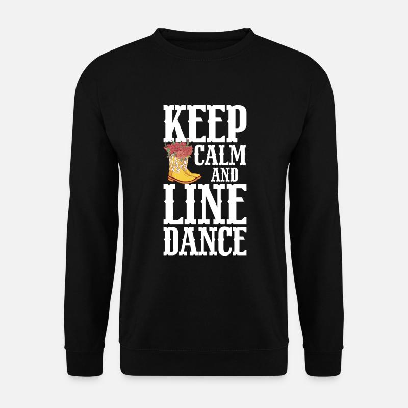 Line Dancing Cowboy Boots Western - Unisex Pullover - Schwarz