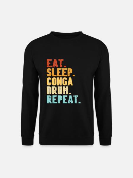 Conga Drum Musician Drumline - Unisex Sweatshirt - black