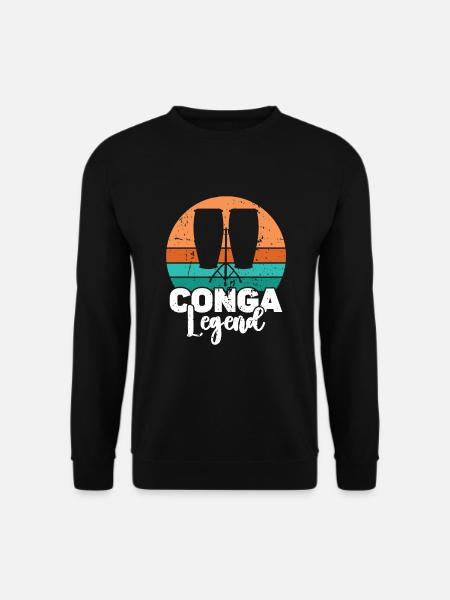 Conga Drum Musician Drumline - Unisex Sweatshirt - black