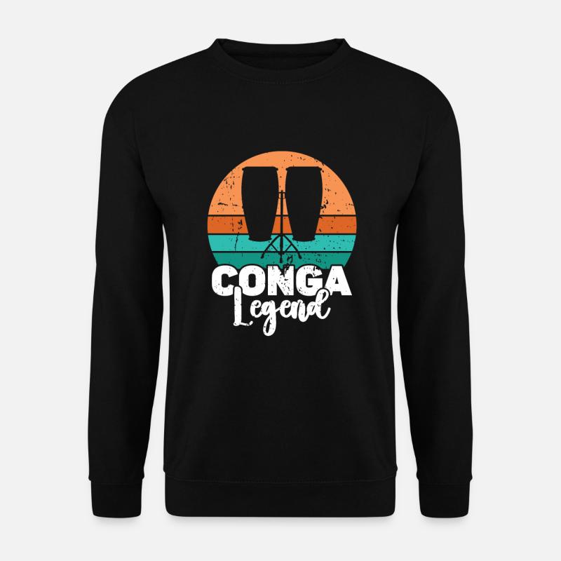 Conga Drum Musician Drumline - Unisex Sweatshirt - black