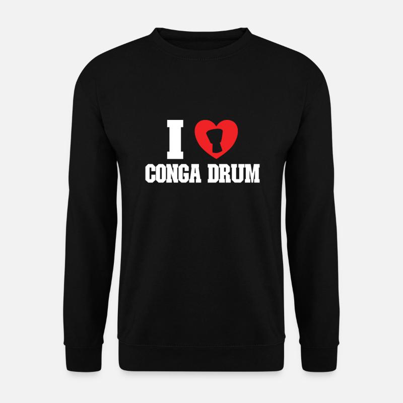 Conga Drum Musicien Drumline - Sweat-shirt Unisexe - noir