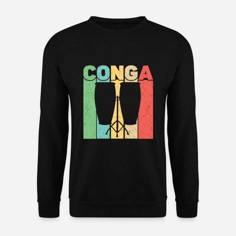 Conga Drum Musicien Drumline - Sweat-shirt Unisexe - noir